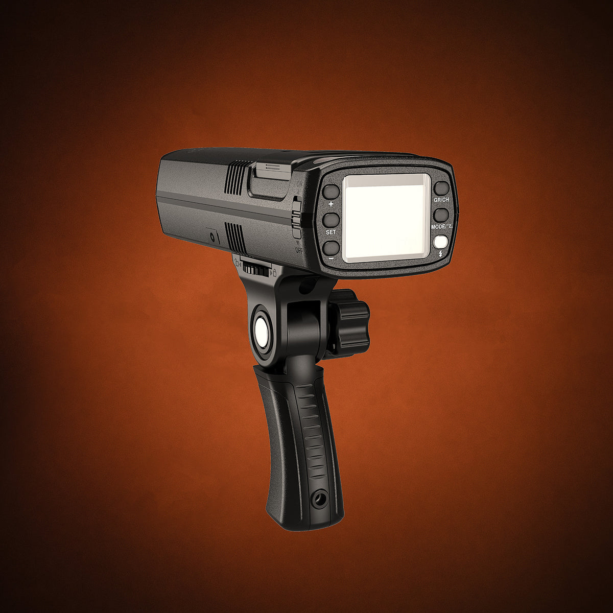 Geekoto GT200 rear controls for TTL, manual power and wireless flash settings