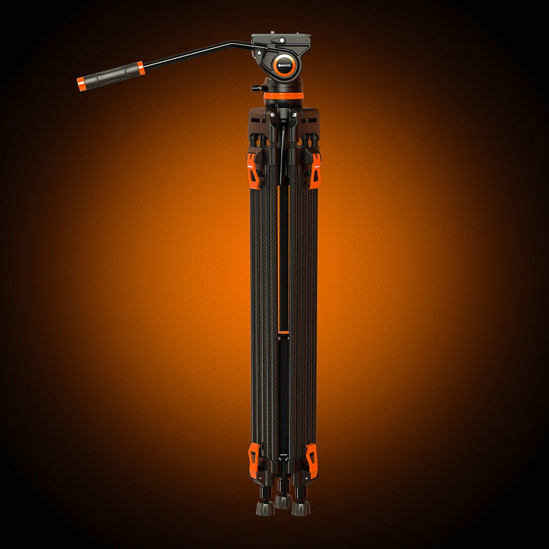 Geekoto DV3 video tripod folded for transport