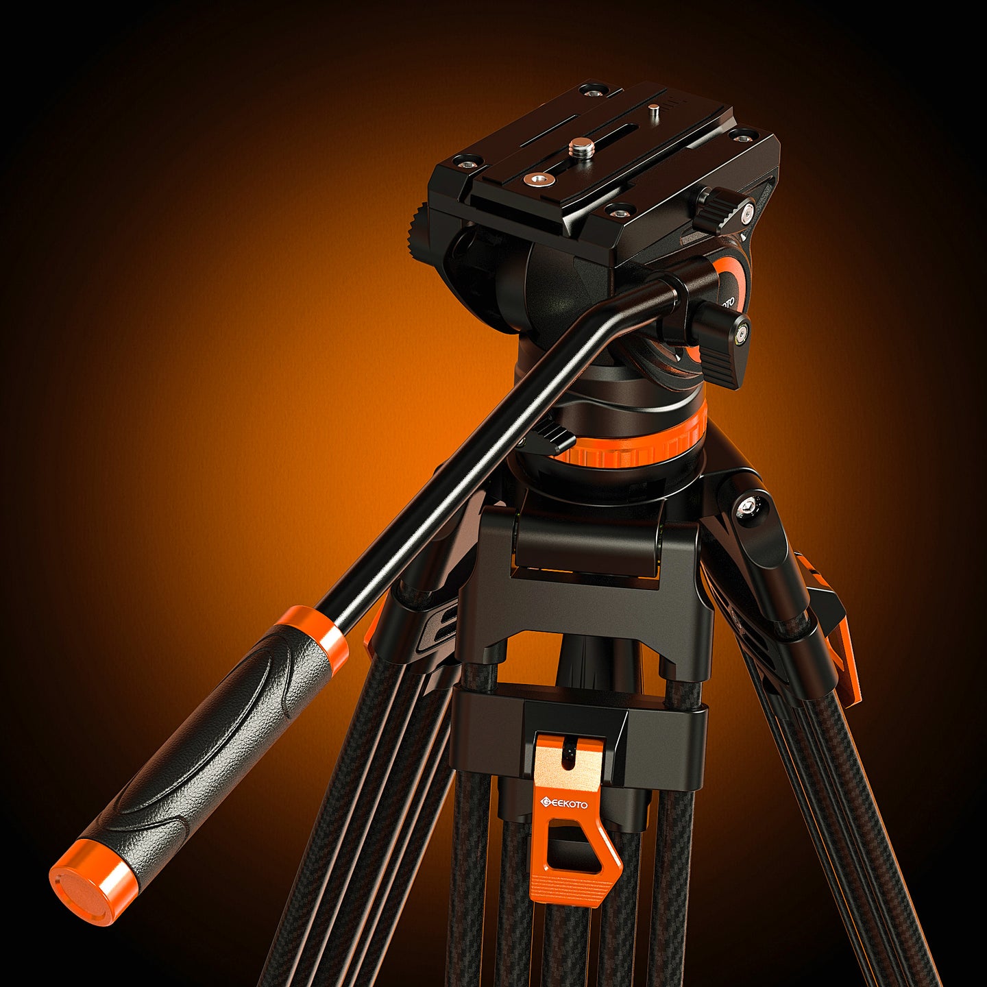 Geekoto DV3 video tripod with DV head and pan handle