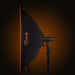 Geekoto GEEK-MOD SQ54 54 x 20-inch rapid-deploy strip softbox shown fully opened for studio lighting