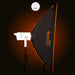 Geekoto GEEK-MOD SV48 48 x 12-inch rapid-deploy strip softbox side profile showing collapsible modifier depth