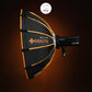 Geekoto GEEK MOD S26 26-inch rapid-deploy softbox side profile showing collapsible modifier depth