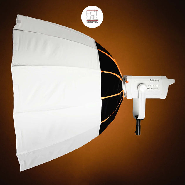 Geekoto GEEK MOD Y36 36-inch lantern softbox shown fully opened for studio lighting