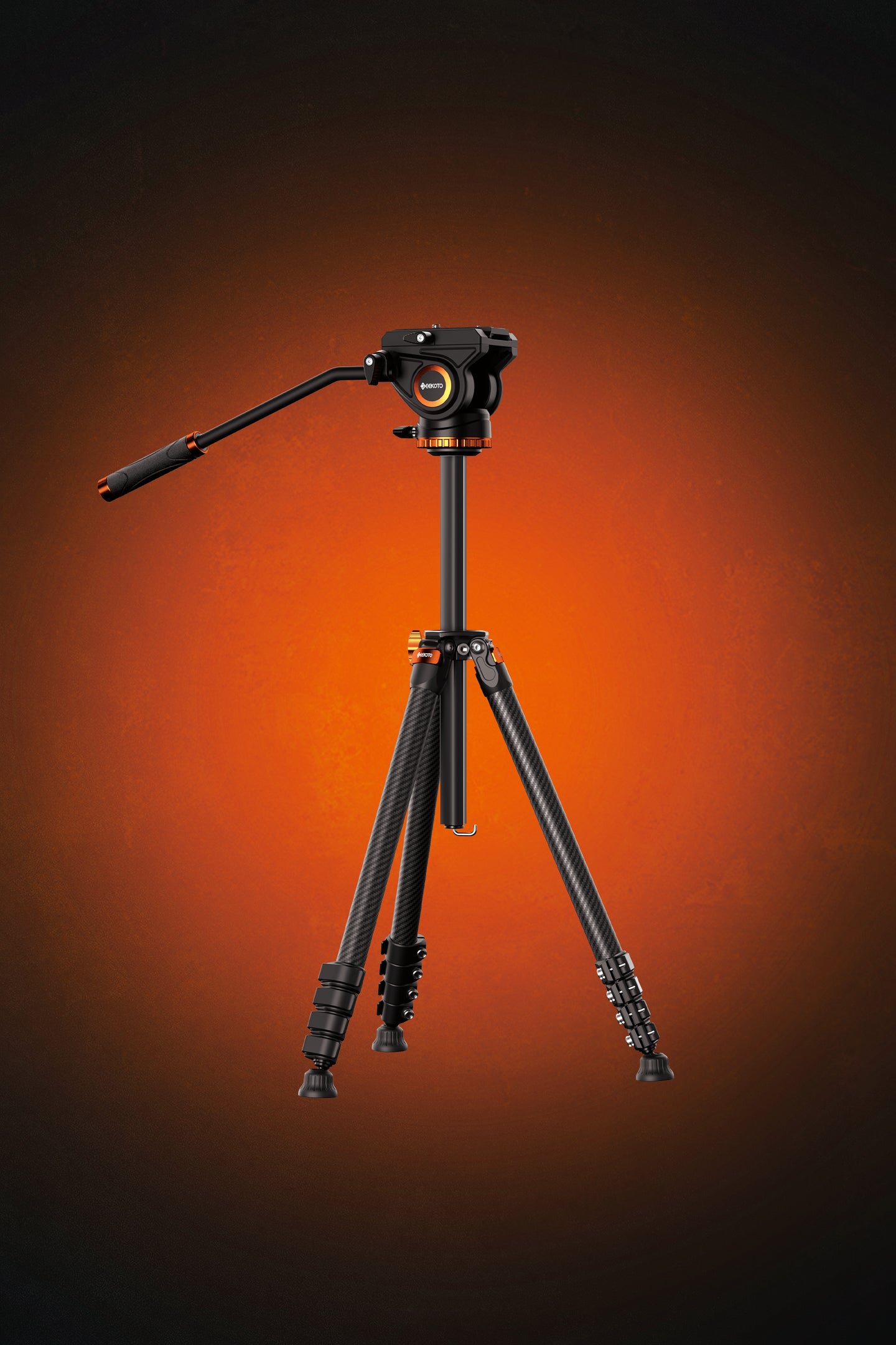 Geekoto MCTV 3K GT video tripod fully extended