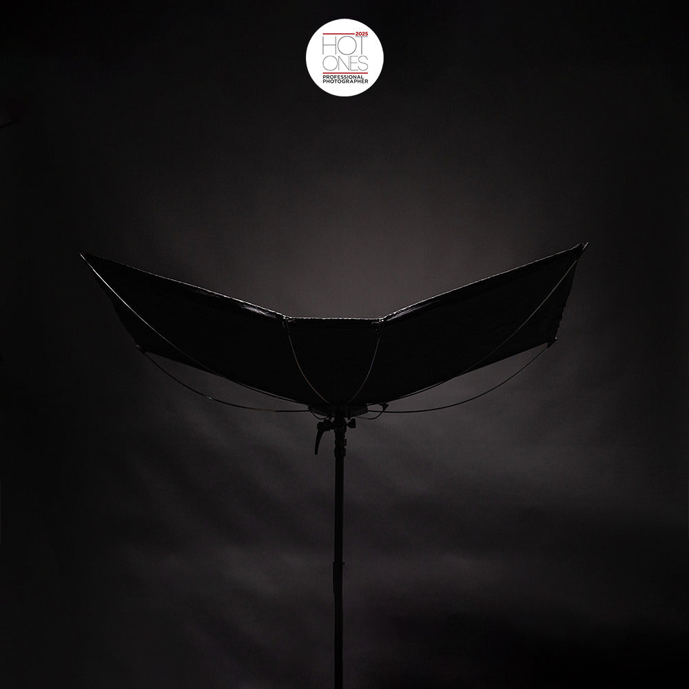 Geekoto Y-Wing Reflector attached to a light stand