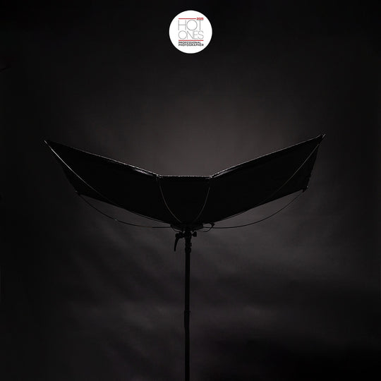 Geekoto Y-Wing Reflector attached to a light stand