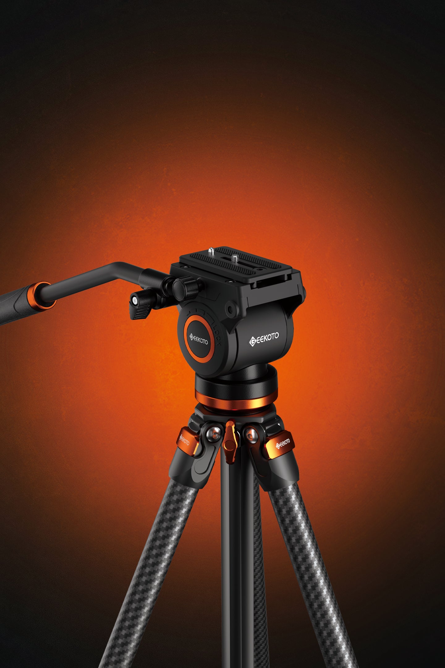 Geekoto MCTV 3K DV head with pan bar and quick-release plate