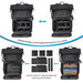 Geekoto Rogue Black camera backpack open with modular dividers