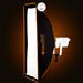 eekoto GEEK-MOD SQ36 36 x 12-inch rapid-deploy strip softbox shown fully opened for studio lighting