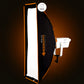 eekoto GEEK-MOD SQ36 36 x 12-inch rapid-deploy strip softbox shown fully opened for studio lighting