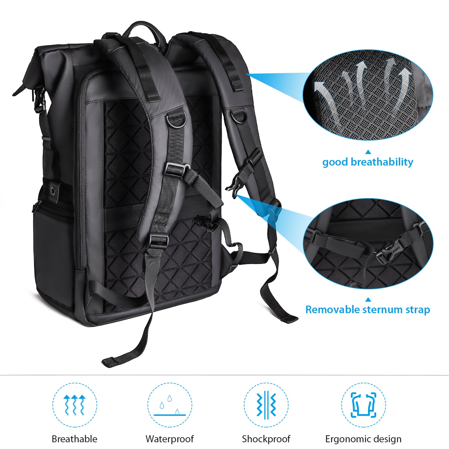 Geekoto Rogue Backpack breathable back panel